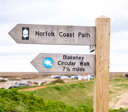 Norfolk coast path sign